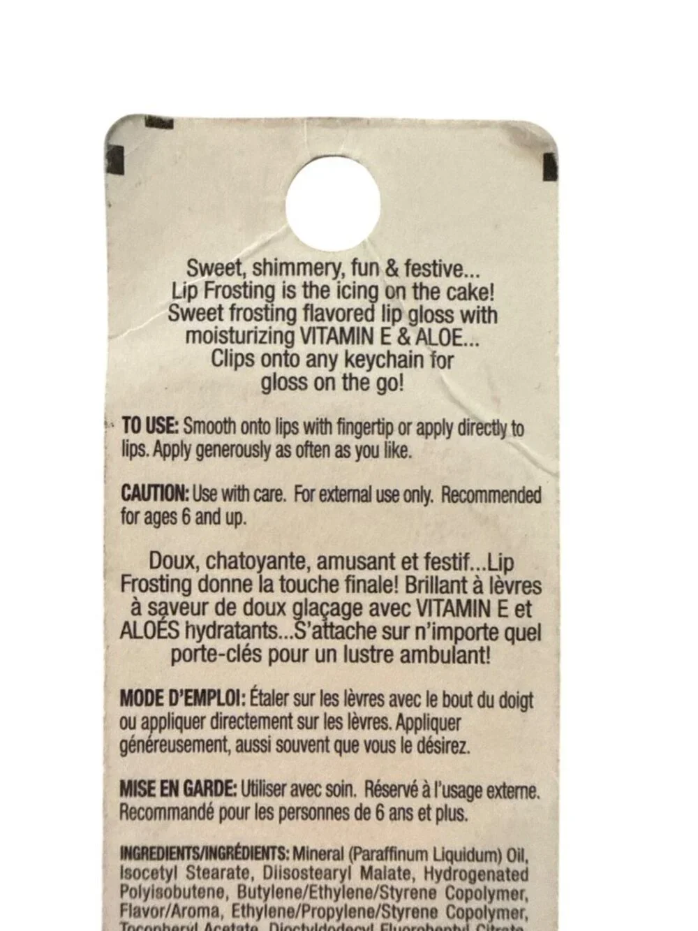 Rare Bonne Bell Bubble Font Smackers Lip Frosting 703 BIRTHDAY Clip-On Lip Gloss